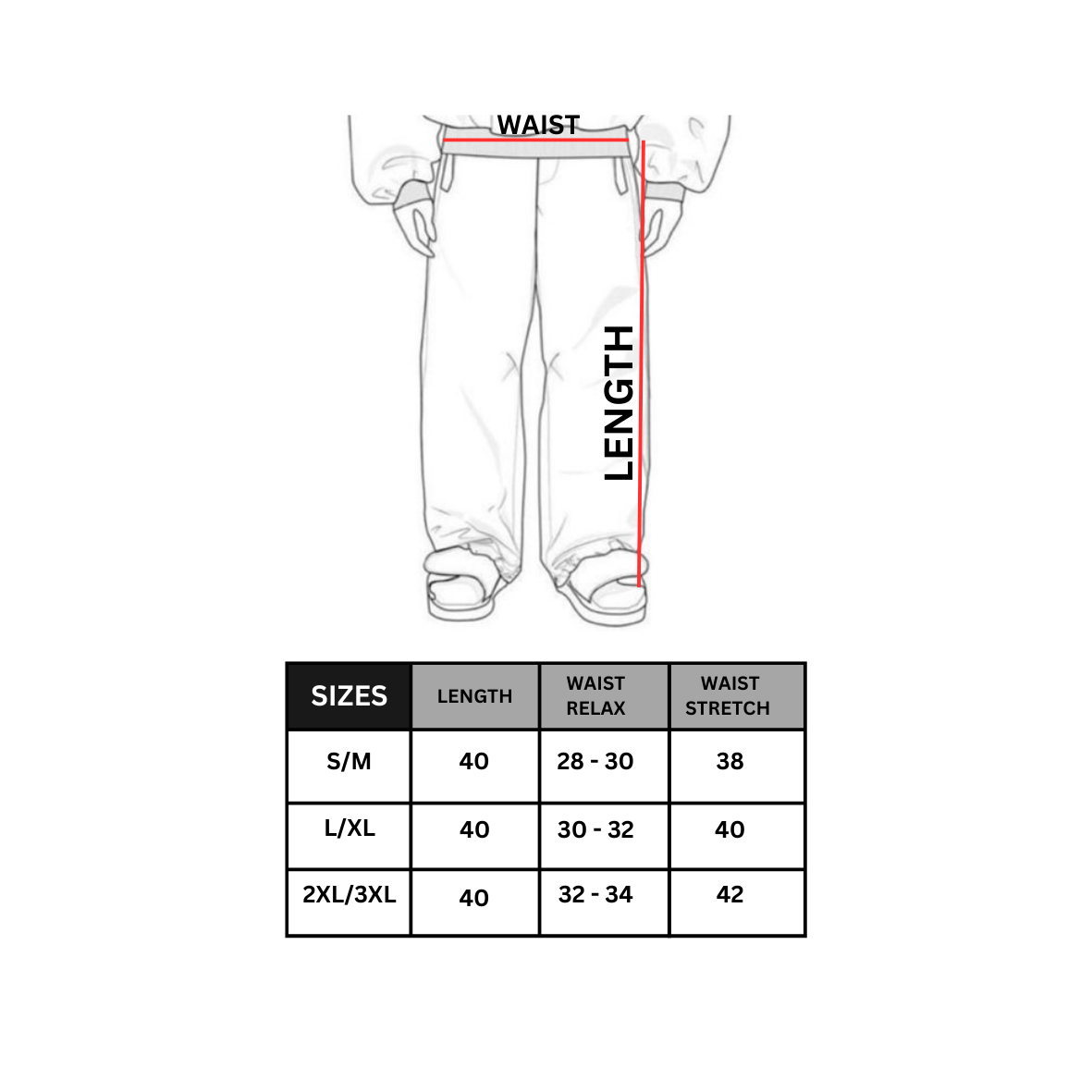 WHITE UNISEX SWEATPANT BAGGY FIT