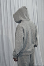 GREY UNISEX ZIPPER HOODIE AND SWEATPANT CO-ORD SET