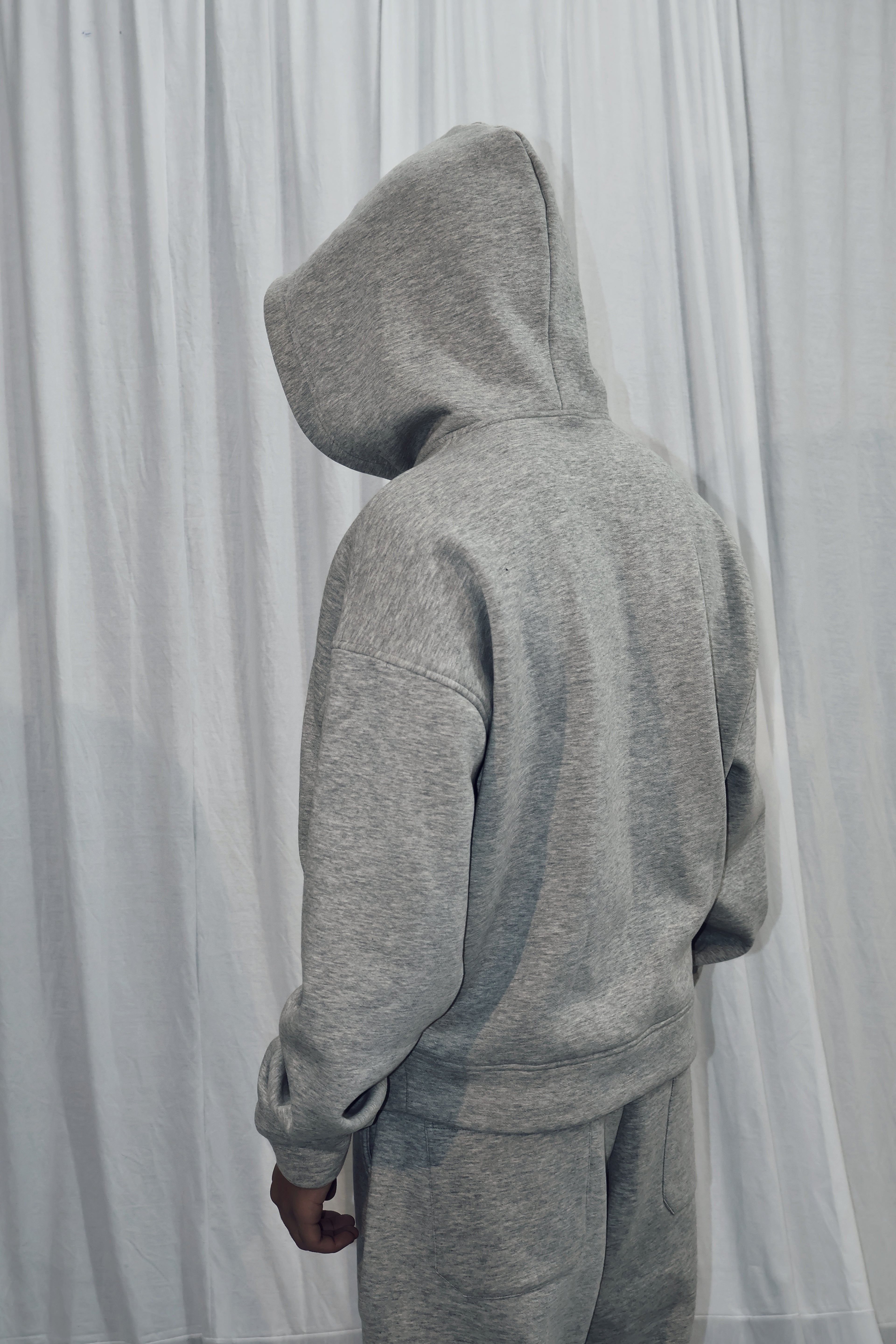 GREY UNISEX ZIPPER HOODIE AND SWEATPANT CO-ORD SET