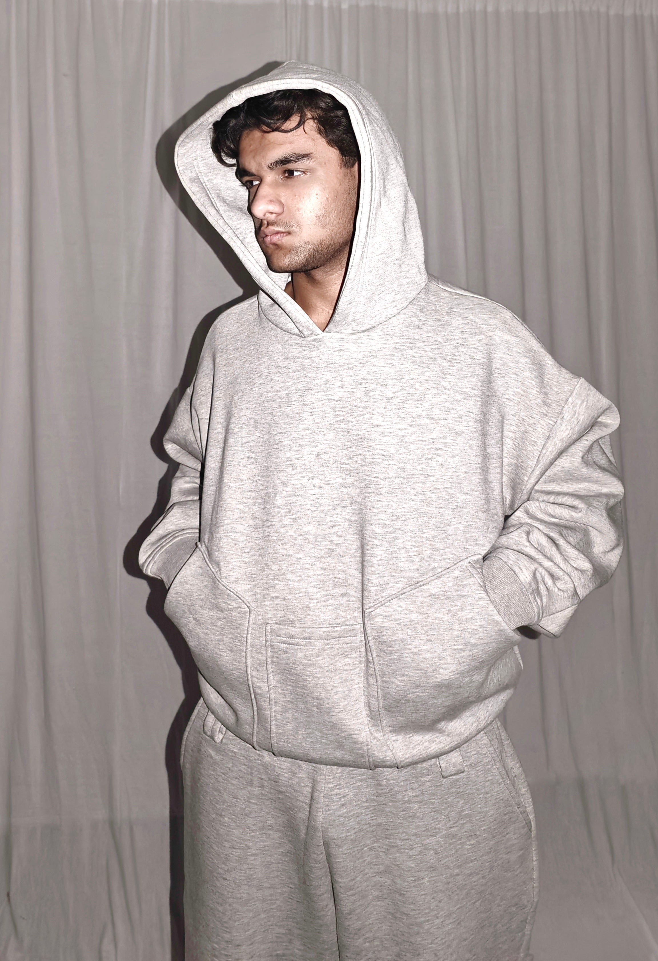 Unisex Hoodie Vertical Pocket