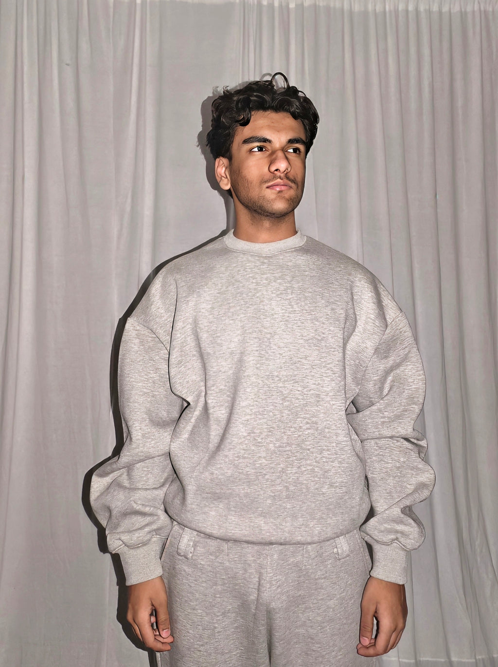 GREY UNISEX SWEATSHIRT BAGGY FIT