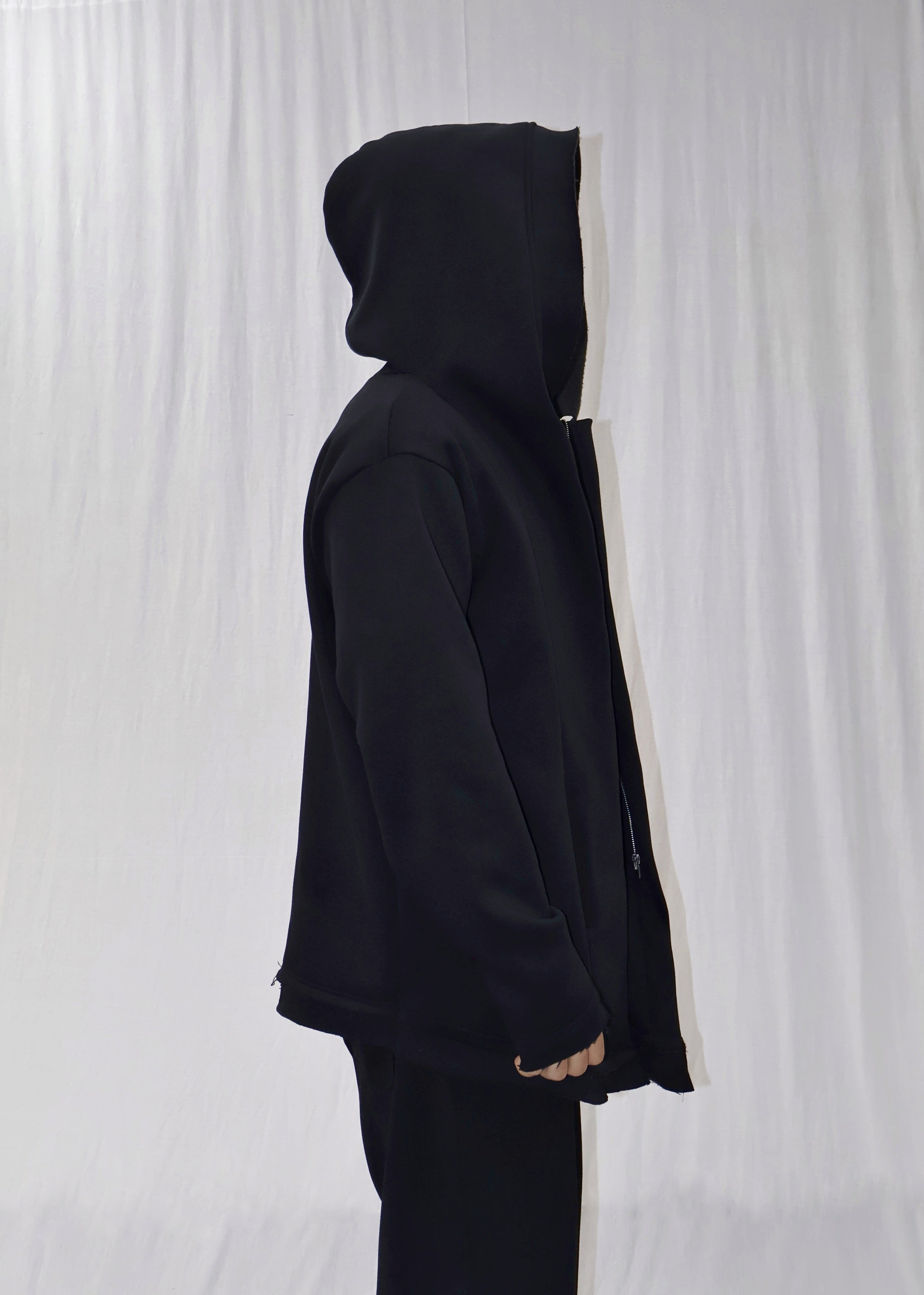 MID LONG UNISEX HOODIE JACKET