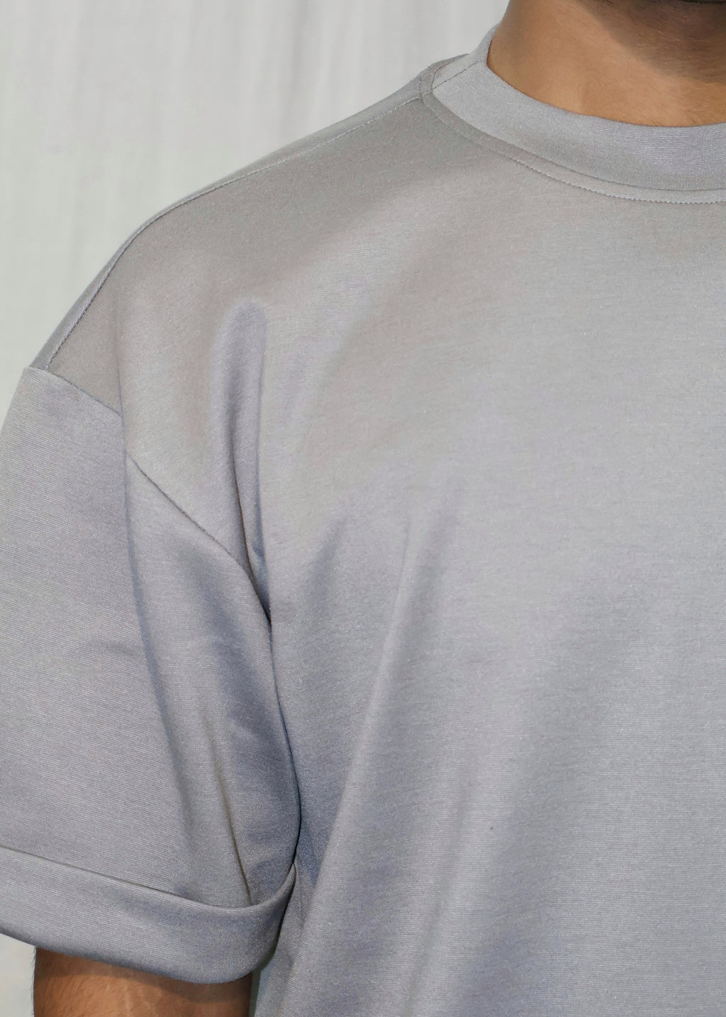 Mid Drop Shoulder Grey T-shirt