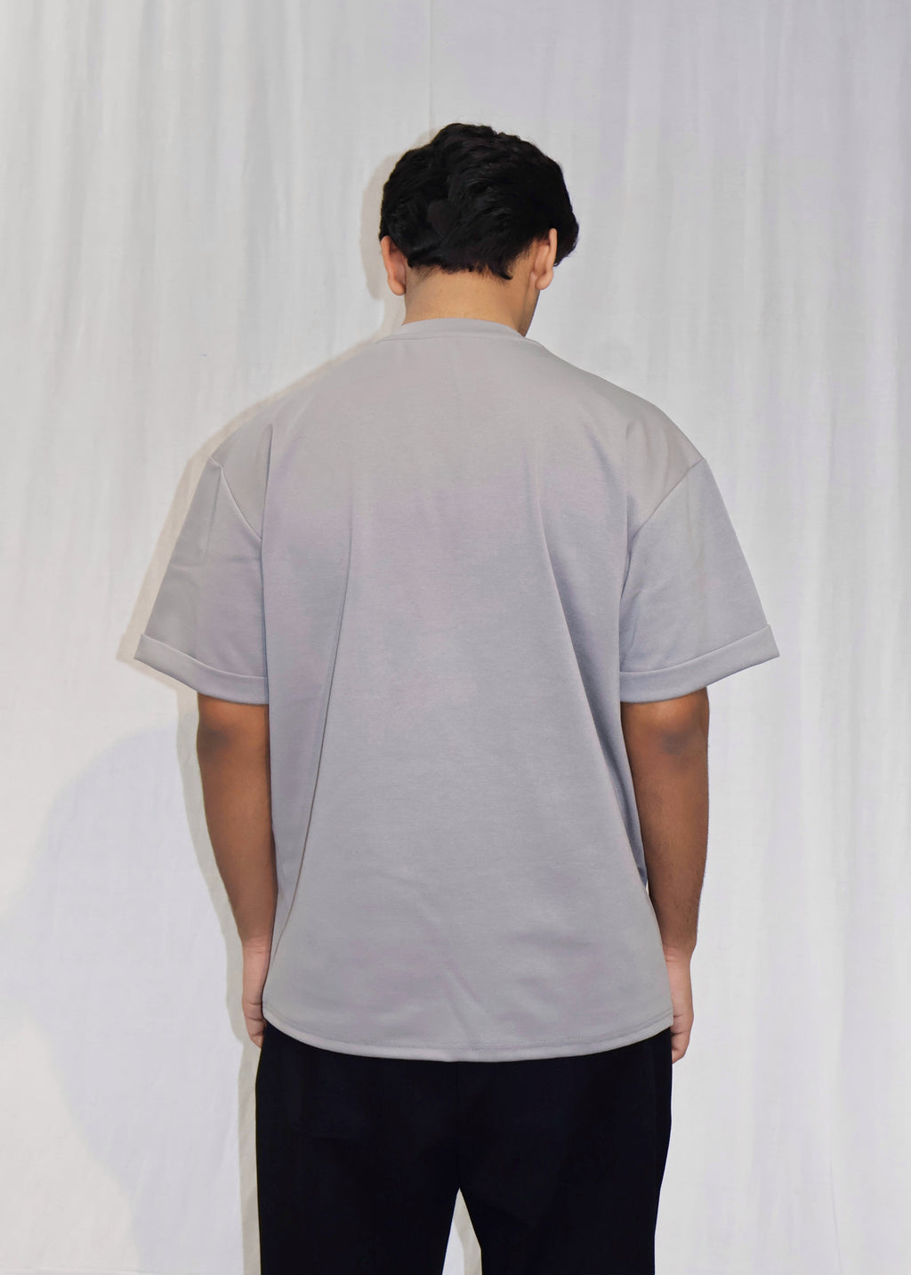 Mid Drop Shoulder Grey T-shirt