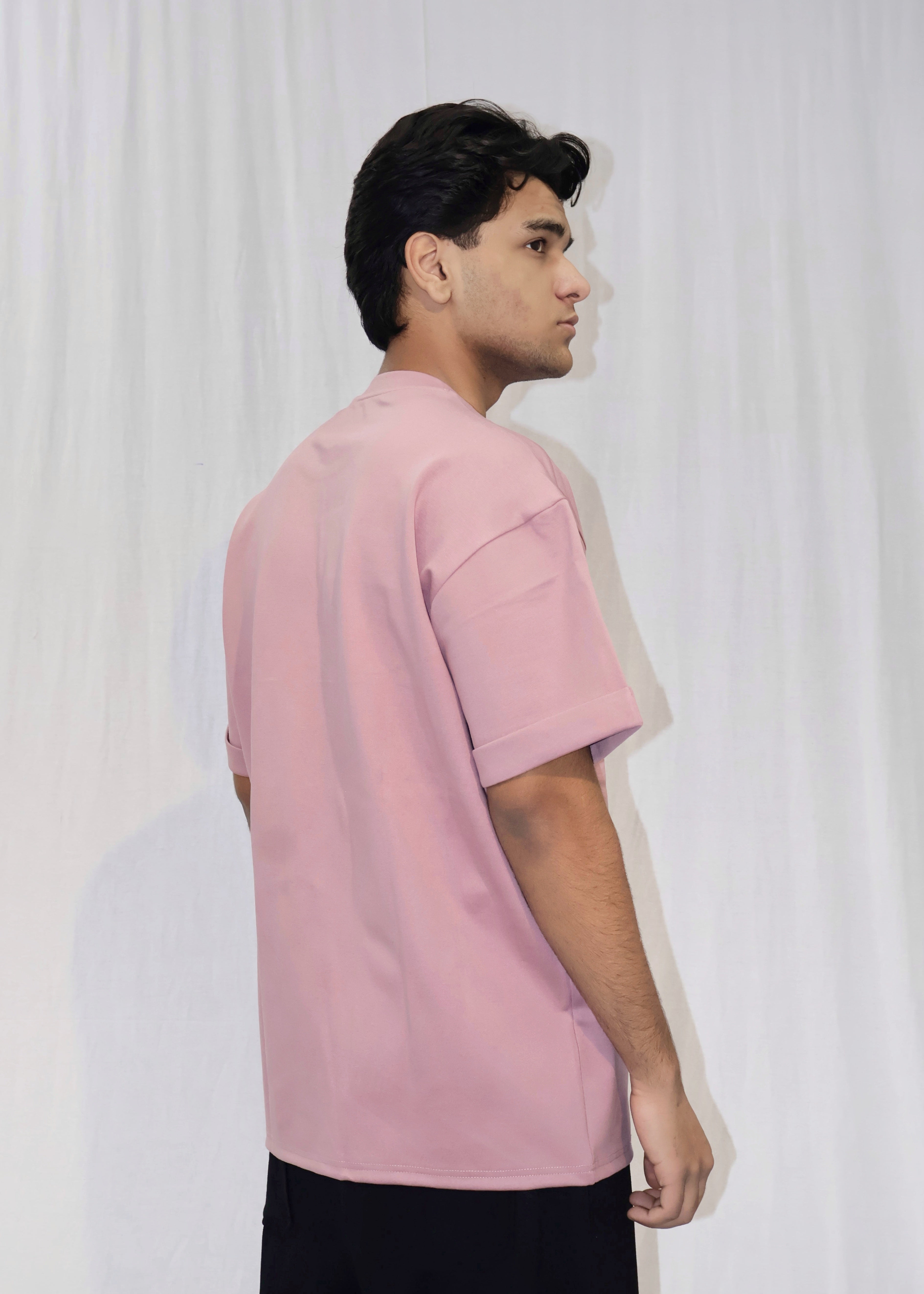 Mid Drop Shoulder Pink T-shirt