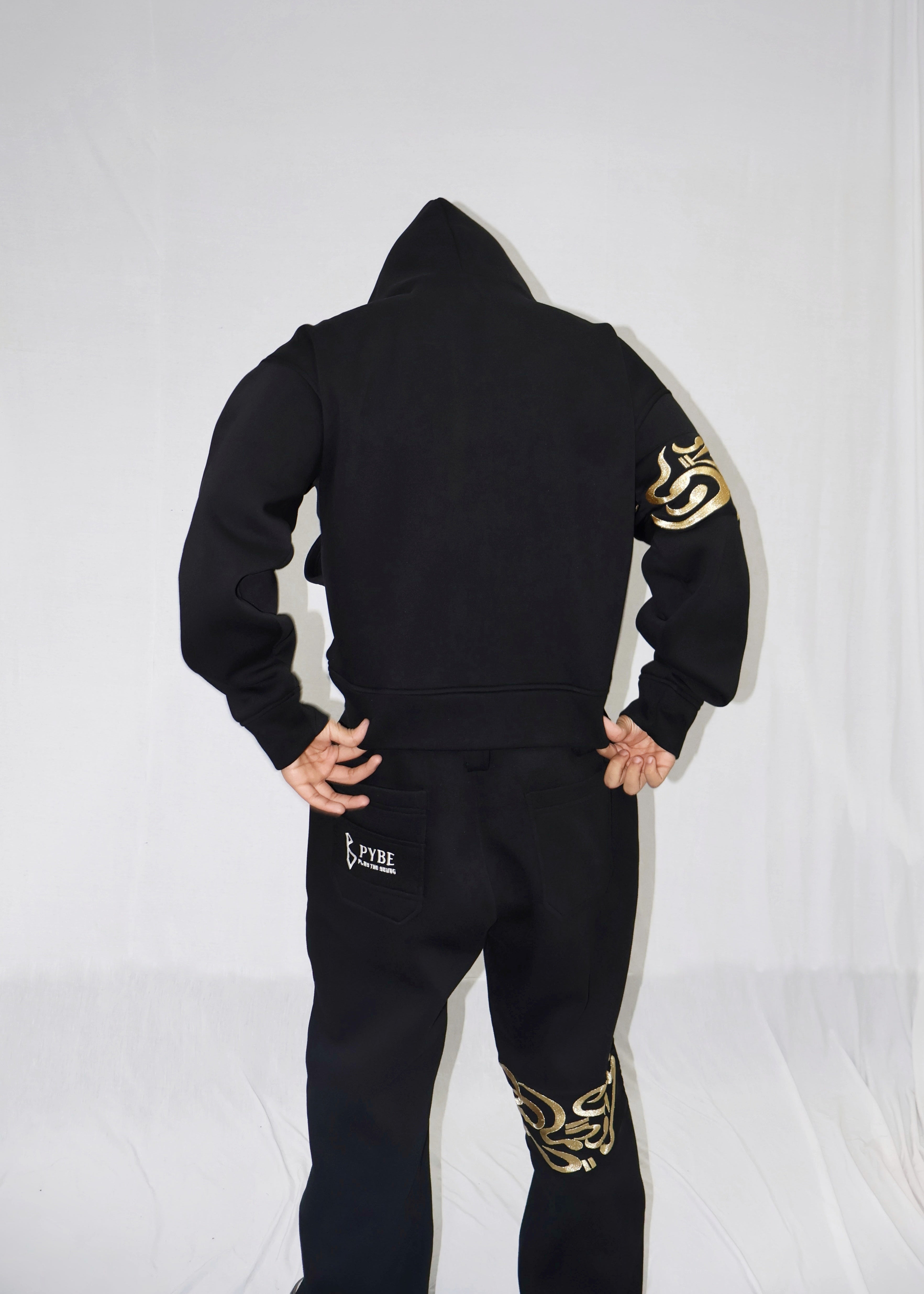 Cotton Fleece Unisex Co-ord Set with Patch Embroidery