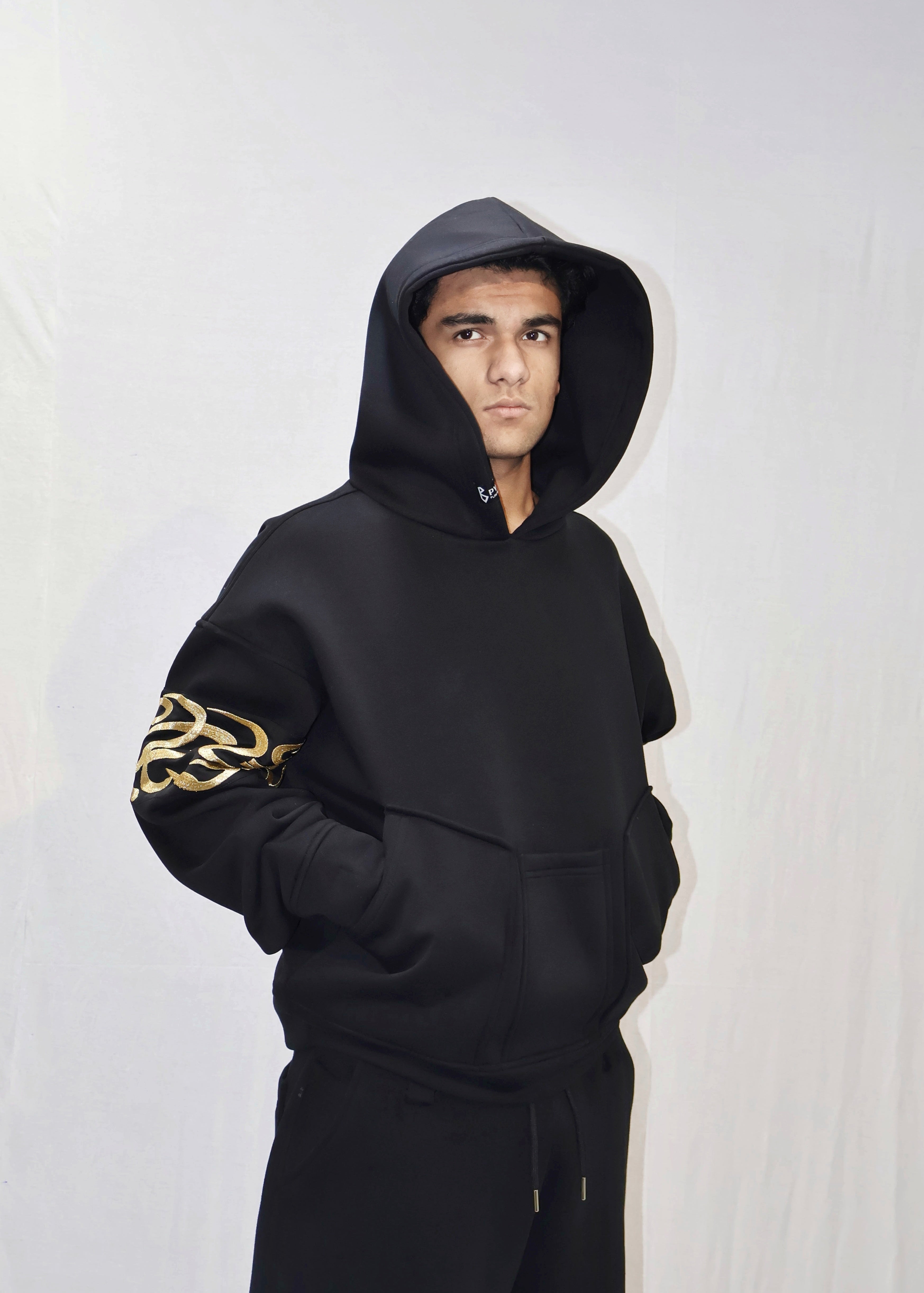 Cotton Fleece Unisex Co-ord Set with Patch Embroidery